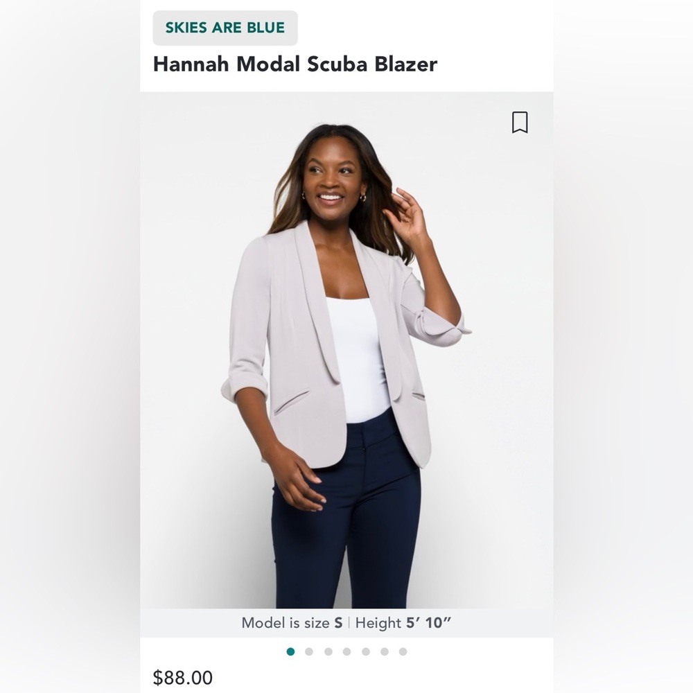 Skies Are Blue Scubba Blazer - Navy - Size 14